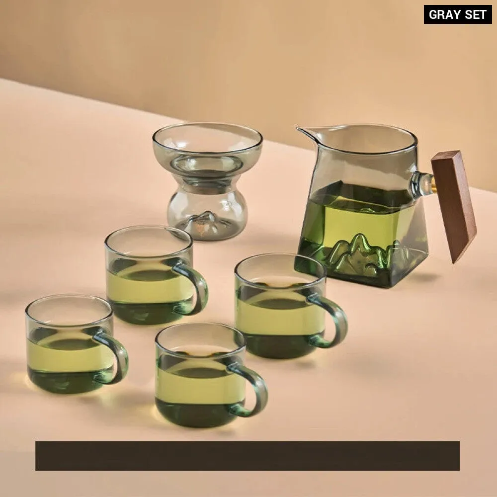 350ml Pyrex Tea Set with Handle and Filter
