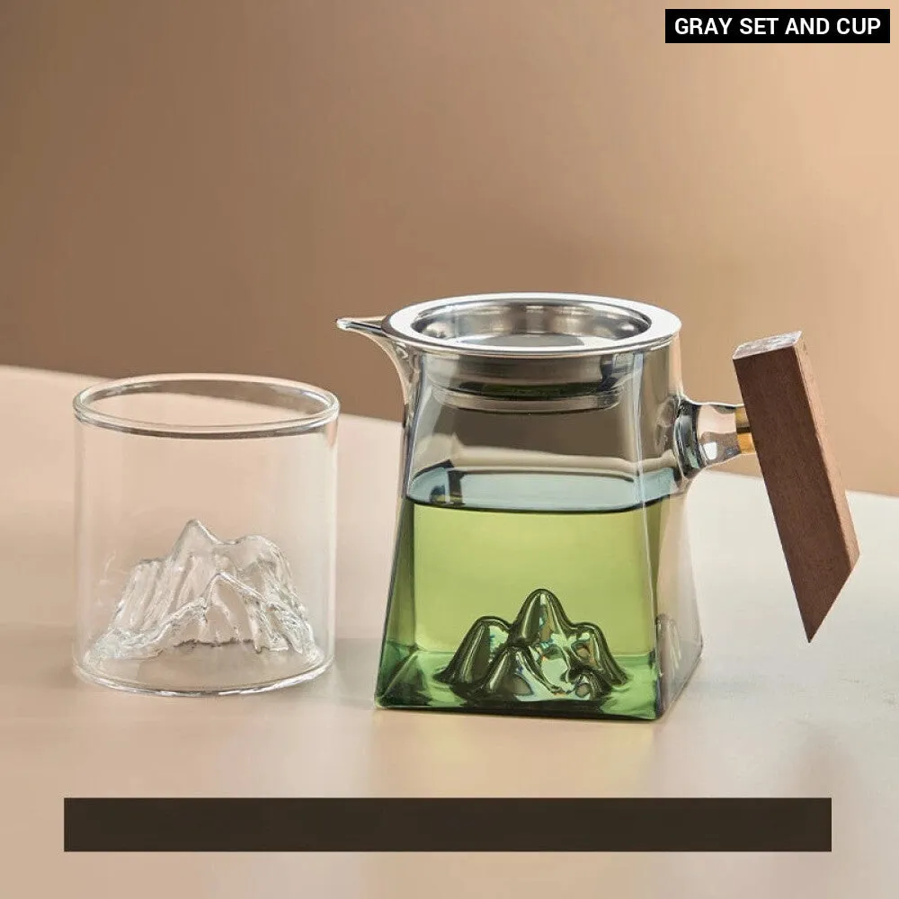 350ml Pyrex Tea Set with Handle and Filter