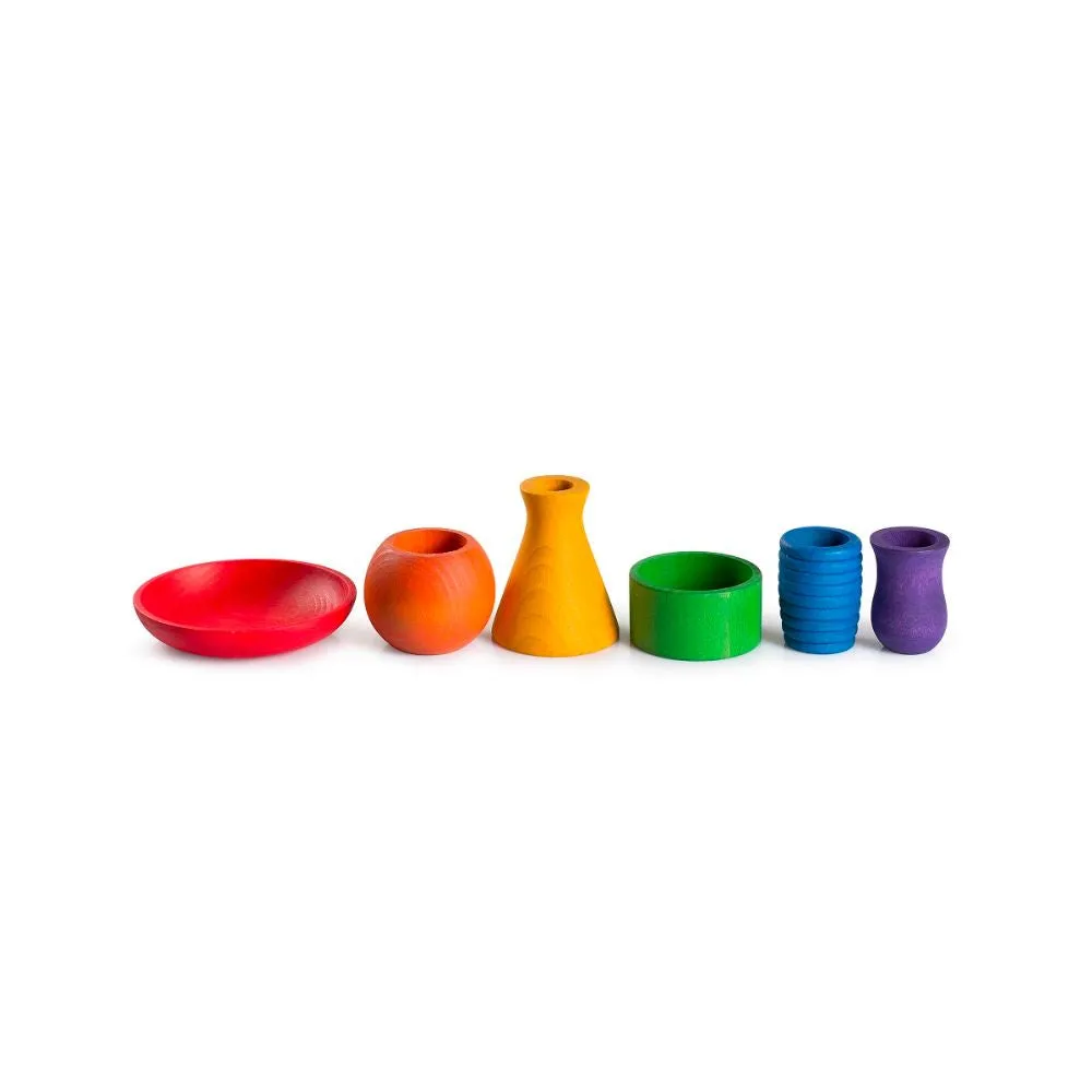 Grapat Wood Rainbow Pots