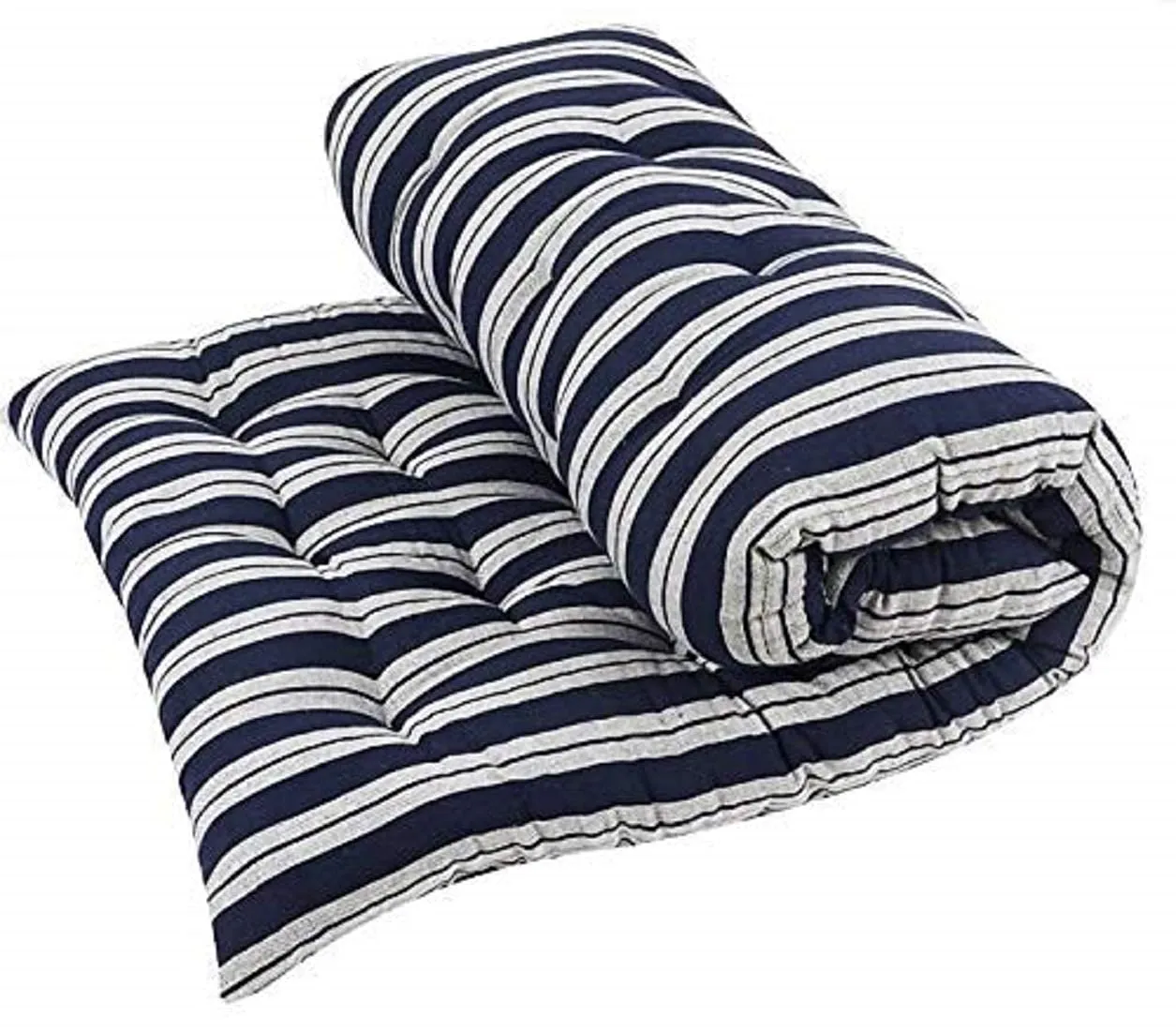 INDIAN DECOR 80222 Soft Cotton Foldable Bed Mattress, Firm Gadda for Floor & Bed, Single Size Mattress (72 x 36 inches)