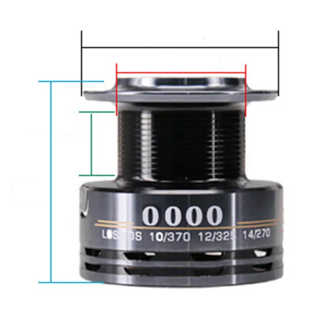Quality Metal Fishing reel spinning metal shallow spool 2000 3000 5000 6 1BB 7.1:1 spinning reel for carp fishing