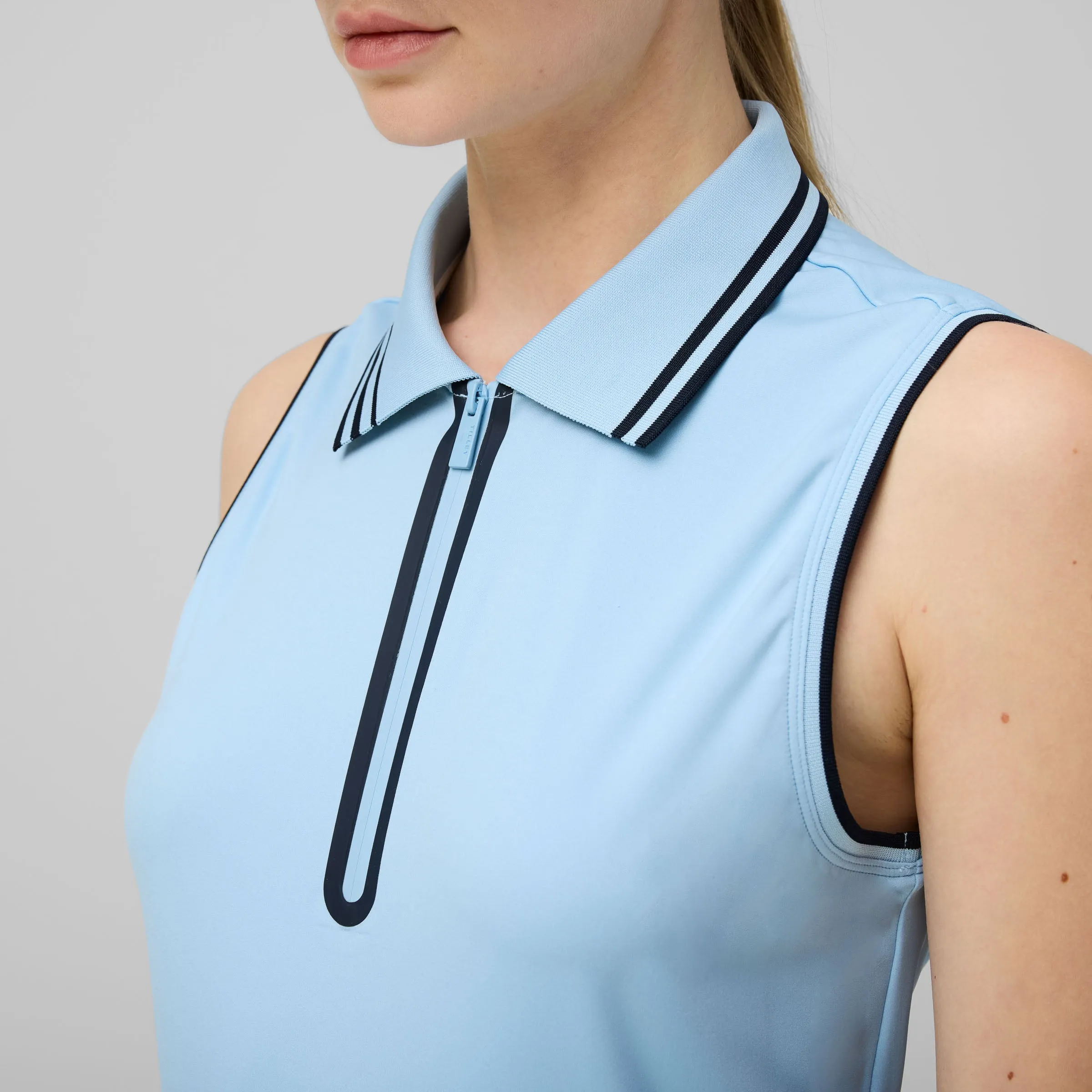 Tech Jersey Sleeveless Zip Polo